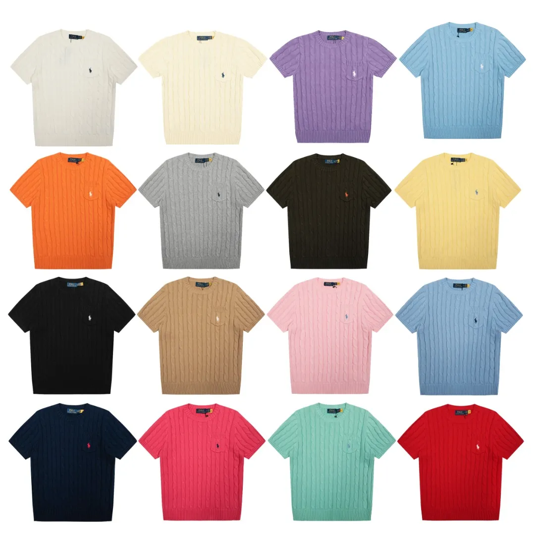 P154 💰 "Top quality" Style number: DS222# (not off the shelves all year round) [Ralph Lauren round neck pocket style solid color pony embroidered logo knitted short sleeves] ✅Ralph Lauren Ralph Lauren classic basic pocket all-match style goddess knitted short sleeves for all seasons ✅Main supplier platform live broadcast Wholesale entity Replenish when out of stock Not off the shelf ✅ZP quality 1:1 version Scan the code to enter the GF website Counter quality ✅Details and quality are the only one in Guangzhou. Imported quality cotton yarn, focusing on high-end, cost-effective, good quality needless to say. ✅The version is restored to the original order. The maximum size can be worn up to 160 pounds. Loose, comfortable and stress-free. ✅The upper body is simple and easy to match. A must-have for goddess ootd. Good-looking clothes are never picky. A must-have in the goddess’ wardrobe. Size: S-XL. Color: White, almond, purple, orange, gray, yellow, black, khaki, pink, navy, rose, green. Chinese red olive green light blue white label light blue blue label